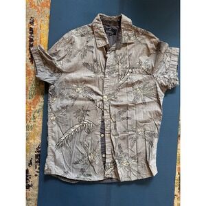 Men's Buffalo David Bitton Button Down Shirt Tropical Print Size M